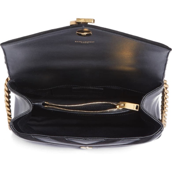 SAINT LAURENT Medium College Patchwork Suede & Leather Shoulder Bag - Picture 5 of 15